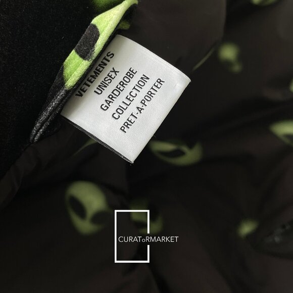 Vetements: RARE Space Alien Head Velvet Down Padded Puffer Jacket FW22 - Picture 14 of 16